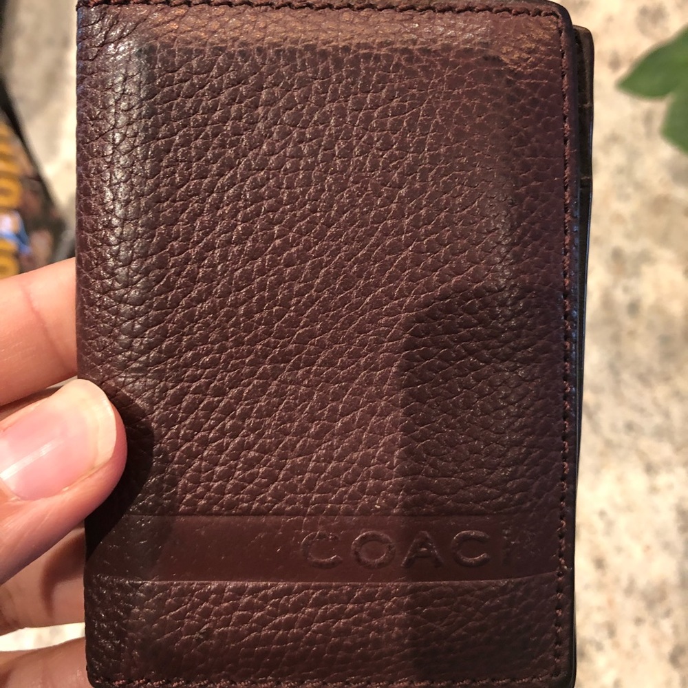 Men’s Coach Burgundy Leather Wallet